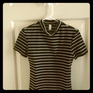 American Apparel Striped fitted top